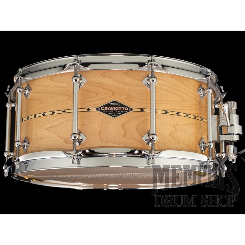 Craviotto 14x6.5 Custom Shop Maple Snare Drum with Maple Inlay