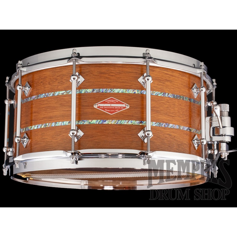 Craviotto 14x7 Private Reserve Mahogany Snare Drum with Dual Abalone Inlay
