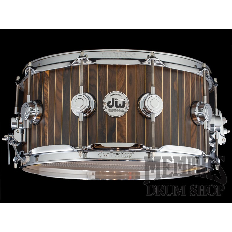 DW 14x6.5 Collector's Series Exotic 333 Maple Snare Drum - Ziricote Pinstripe