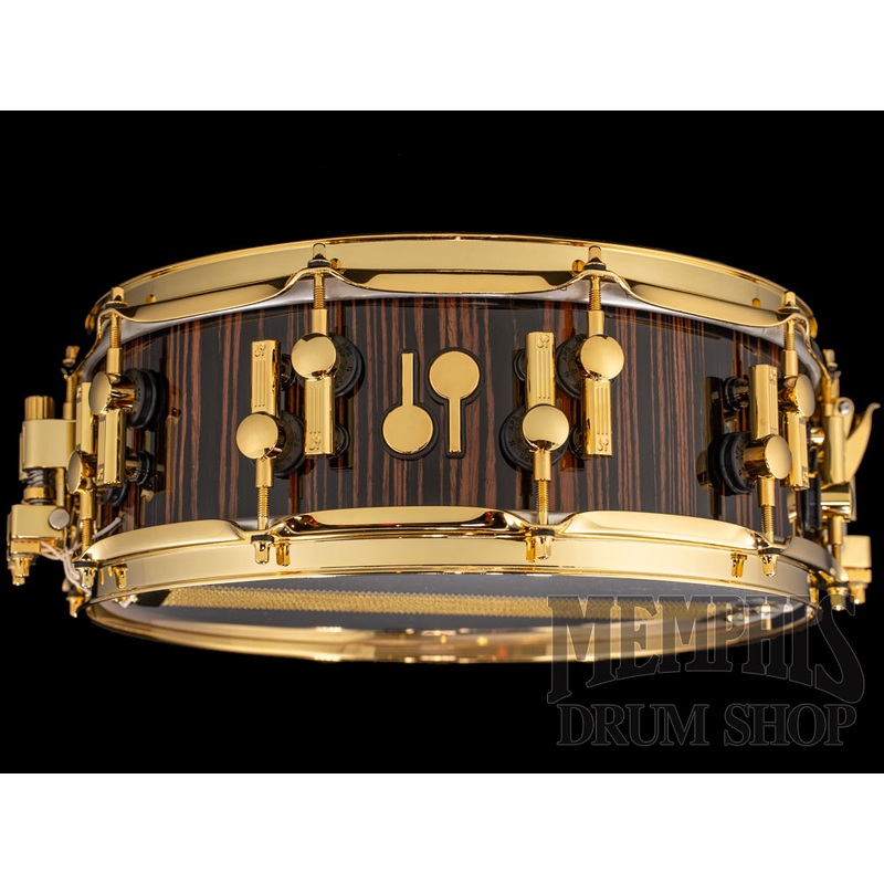 Sonor 14x5 SQ2 Series Medium Beech Snare Drum with Gold Hardware - Ebony High Gloss