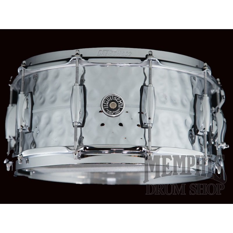 Gretsch 14x6.5 Brooklyn Hammered Chrome Over Brass Snare Drum