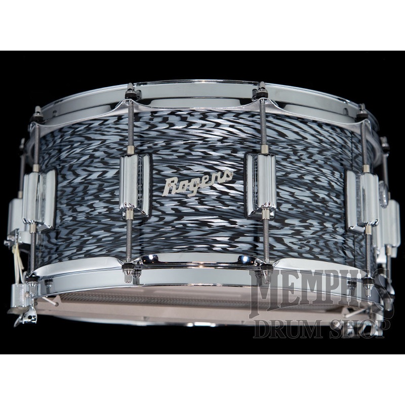 Rogers 14x6.5 Dyna-Sonic Snare Drum with Beavertail Lugs - Black Onyx