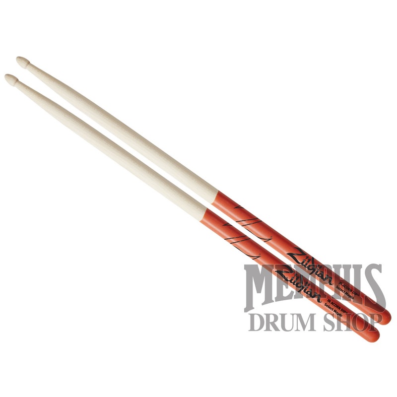 Zildjian 7A Acorn Tip Orange Dip Drumsticks Z7AACDO