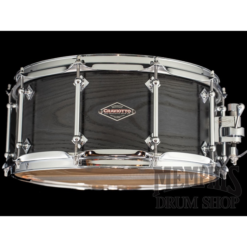 Craviotto 14x6.5 Custom Shop Ash Snare Drum - Black Stain