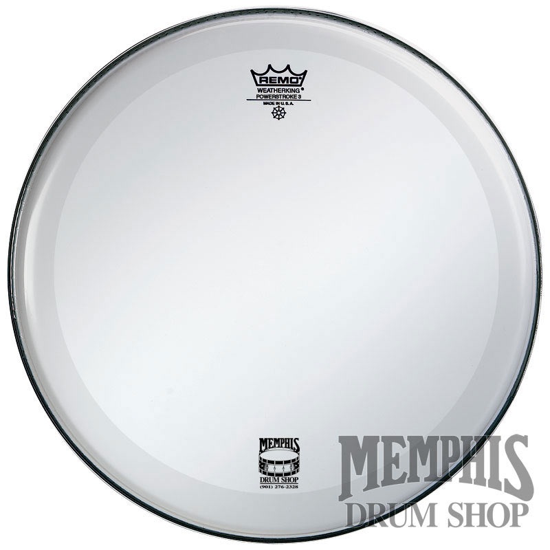 Remo Smooth White Powerstroke P3 20" Bass Drumhead - No Stripe