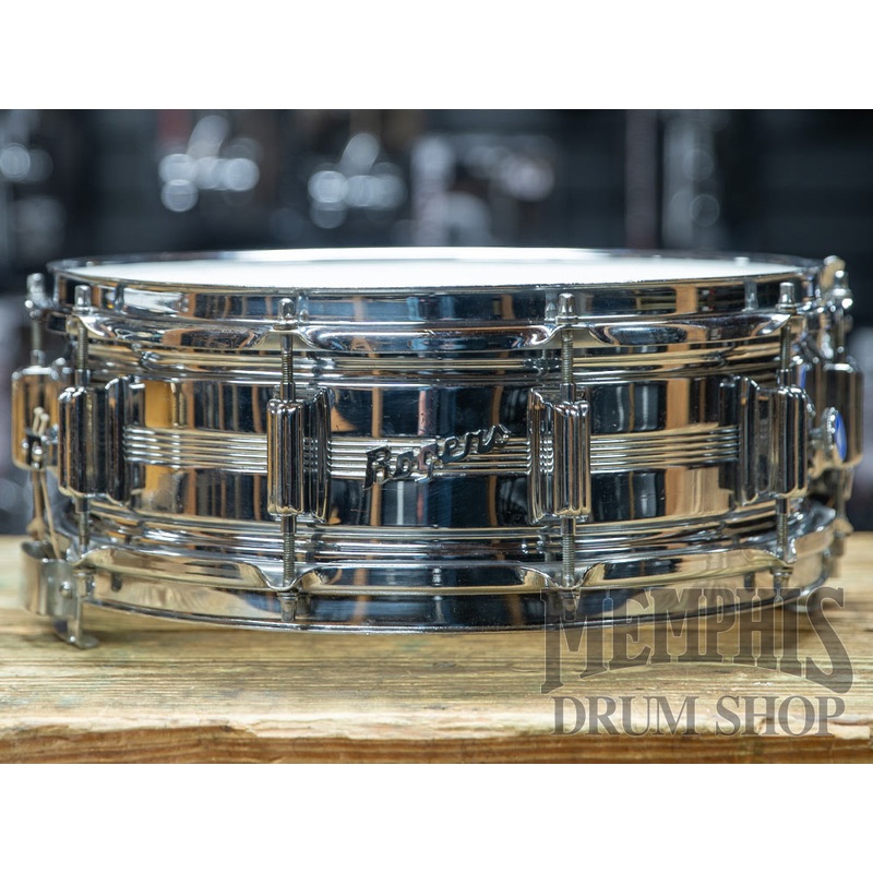 Vintage Rogers 14x5 60s Dyna-Sonic Chrome Over Brass Snare Drum