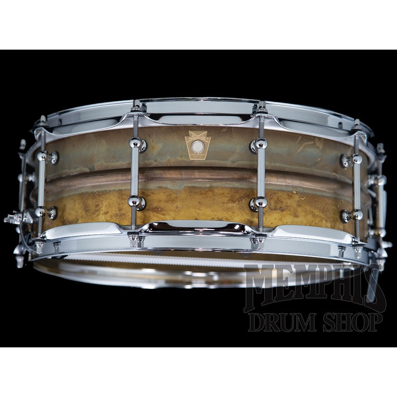 Ludwig 14x5 Raw Brass Phonic Snare Drum with Tube Lugs