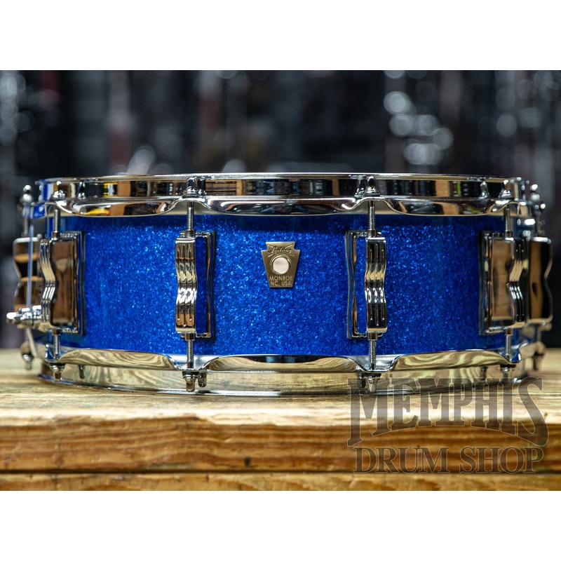 Used Ludwig 14x5 Classic Maple Snare Drum - Blue Sparkle