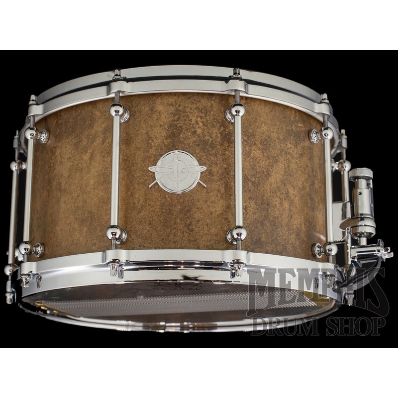 Dunnett Classic 14x8 Model K Kast Bronze Snare Drum with Die-Cast Hoops - Lucky Penny Patina