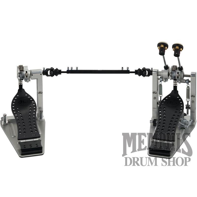 DW MFG Series Machined Chain Drive Double Bass Drum Pedal with Case - Black Edition