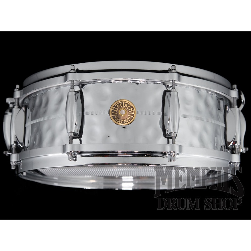 Gretsch 14x5 USA Custom Hammered Chrome Over Brass Snare Drum