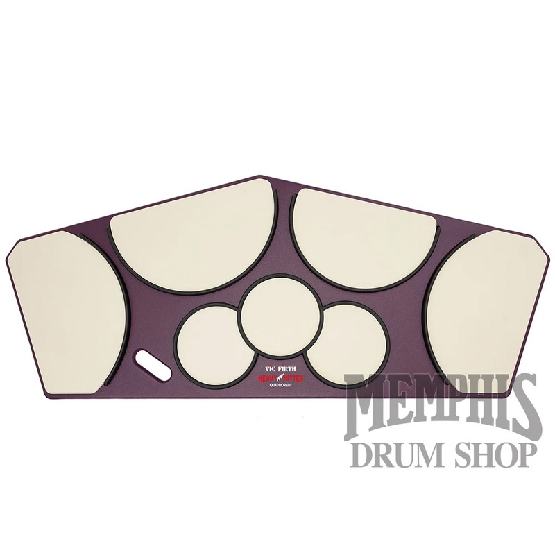 Vic Firth Heavy Hitter Quadropad (Quad Pad) Large Tenor Practice Pad with Rims