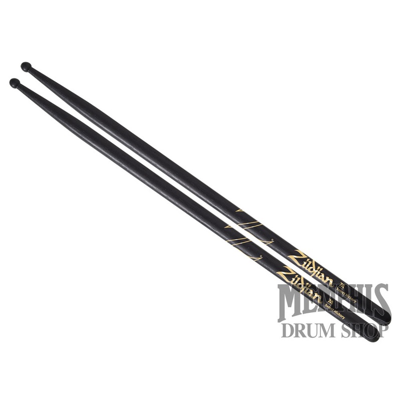Zildjian Hickory Series - 7A Wood Tip Black Drumsticks Z7AB