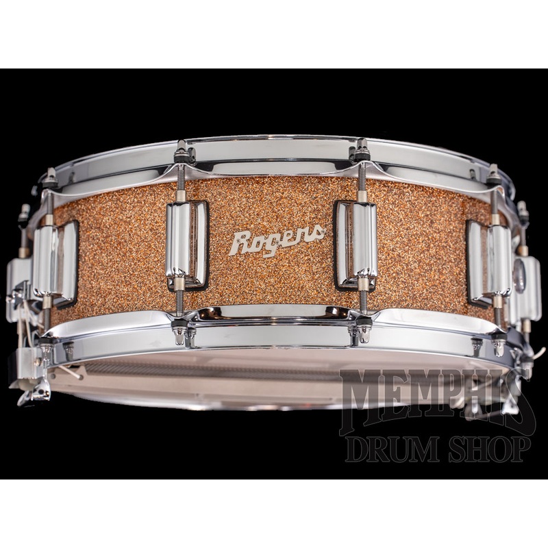 Rogers 14x5 Dyna-Sonic Snare Drum with Beavertail Lugs - Champagne Sparkle