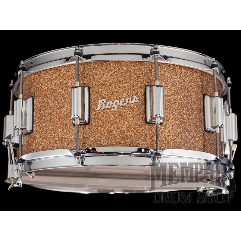 Rogers 14x6.5 Dyna-Sonic Snare Drum with Beavertail Lugs - Champagne Sparkle