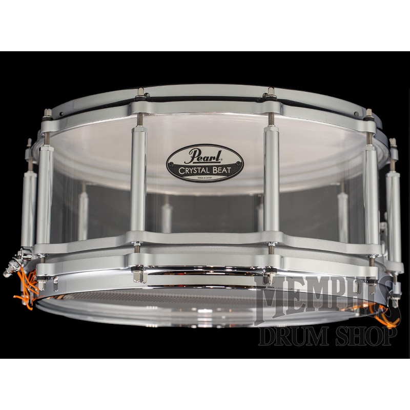 Pearl 14x6.5 Crystal Beat Free Floating Acrylic Snare Drum - Ultra Clear