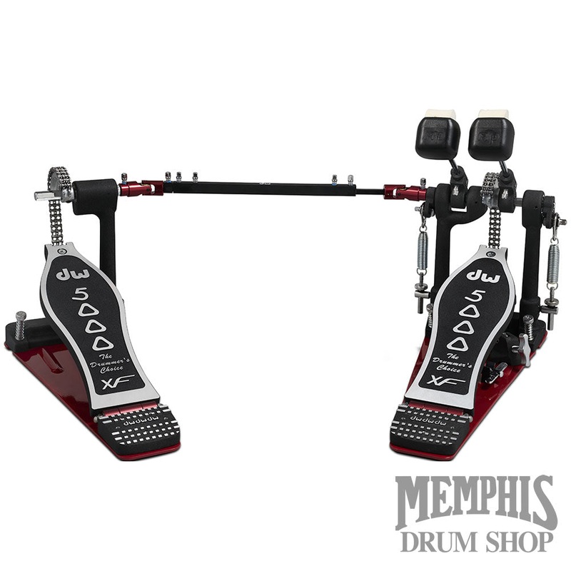 DW 5000 Series Accelerator Double Bass Drum Pedal with Bag - XF Extended Footboard