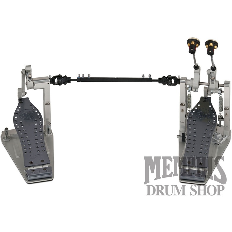 DW MFG Series Machined Direct Drive Double Bass Drum Pedal with Case - XF Extended Footboard