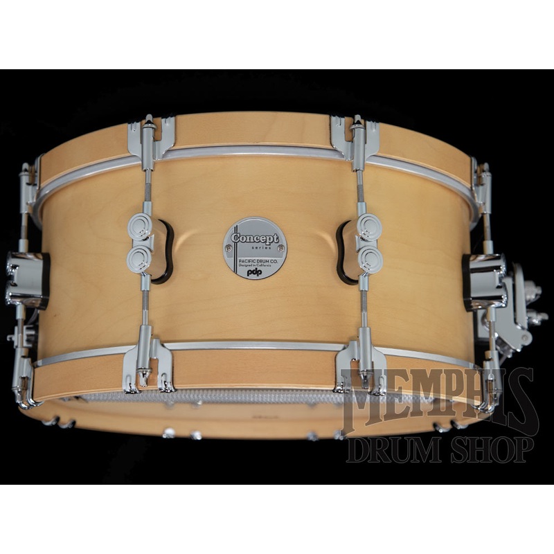Pacific PDP 14x6.5 Concept Maple Classic Wood Hoops Snare Drum - Natural Satin