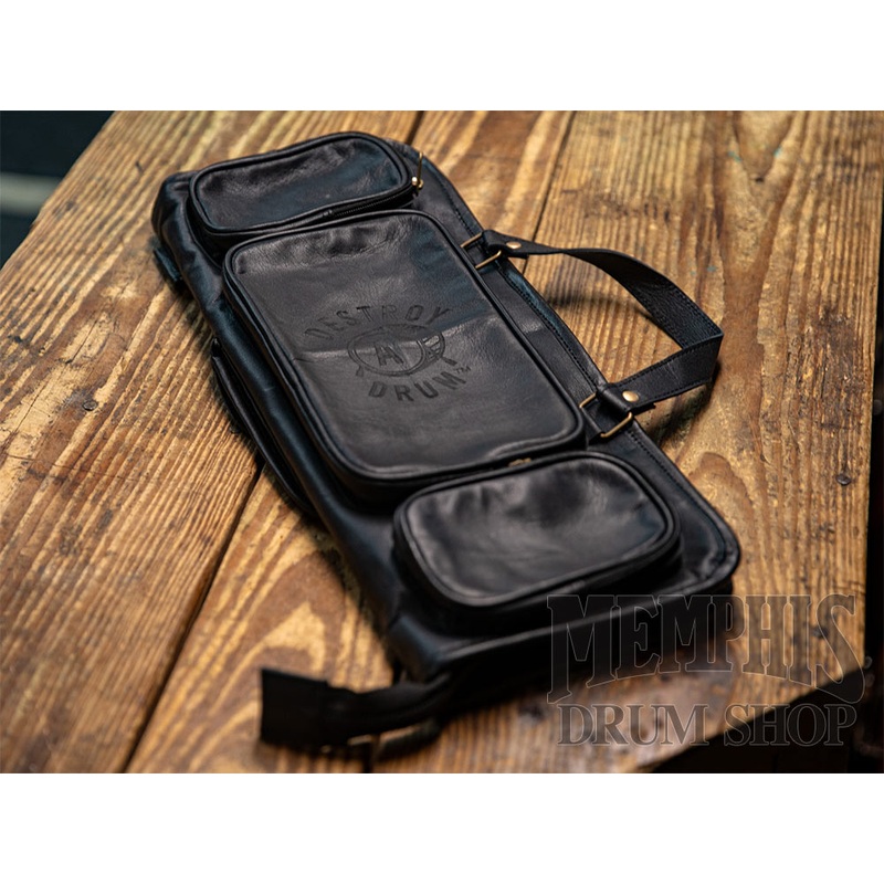 Destroy A Drum Goat Leather Drumstick Bag - Black