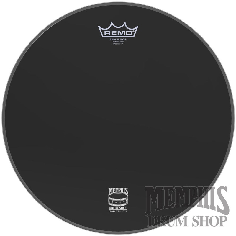 Remo Ebony Ambassador Snare Side 14" Marching Snare Drumhead - No Collar