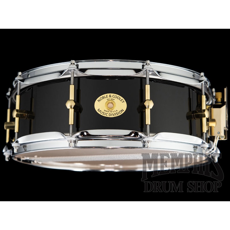 Noble & Cooley 14x5 Solid Shell Classic Maple Snare Drum - Black Gloss