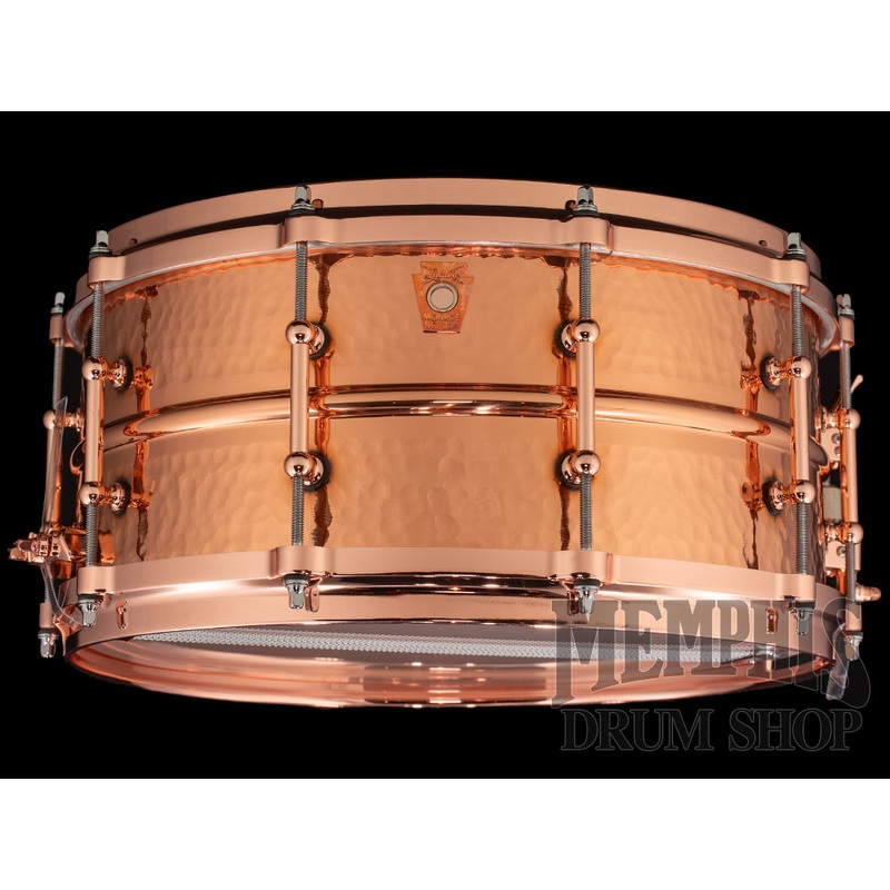 Ludwig 14x6.5 Copperphonic Hammered Snare Drum with Copper Hardware and Tube Lugs