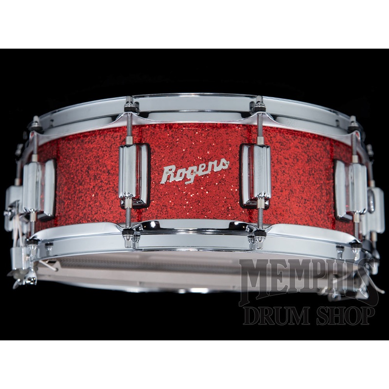 Rogers 14x5 Dyna-Sonic Snare Drum with Beavertail Lugs - Red Sparkle Lacquer
