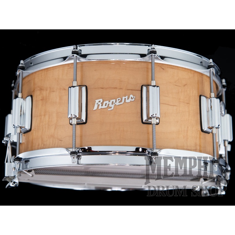 Rogers 14x6.5 Dyna-Sonic Limited Custom Snare Drum with Beavertail Lugs - Wildwood Curly Maple