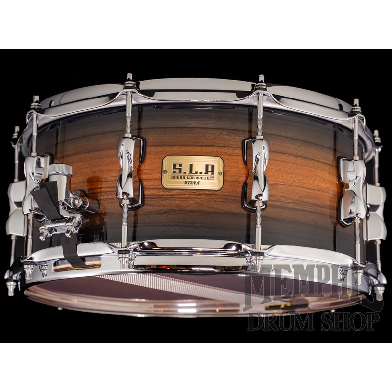 Tama 14x6.5 S.L.P. Bubinga/Maple Snare Drum - Matte Zebrawood