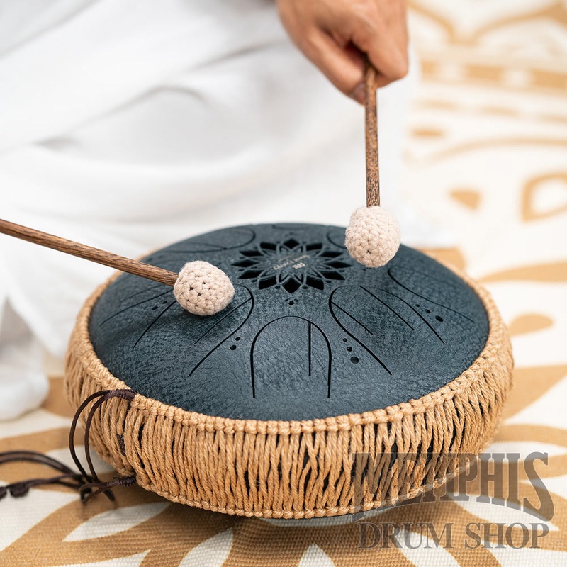 Meinl 10 Medium Octave Steel Tongue Drum C Minor 8 Notes 432Hz - Navy Blue