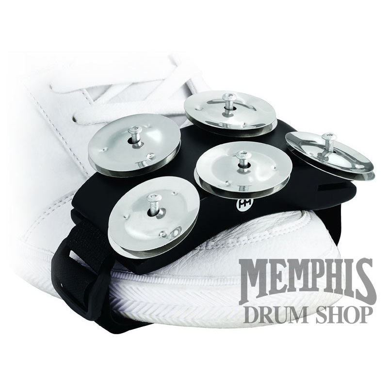 Meinl Cajon Foot Tambourine with Steel Jingles - Black