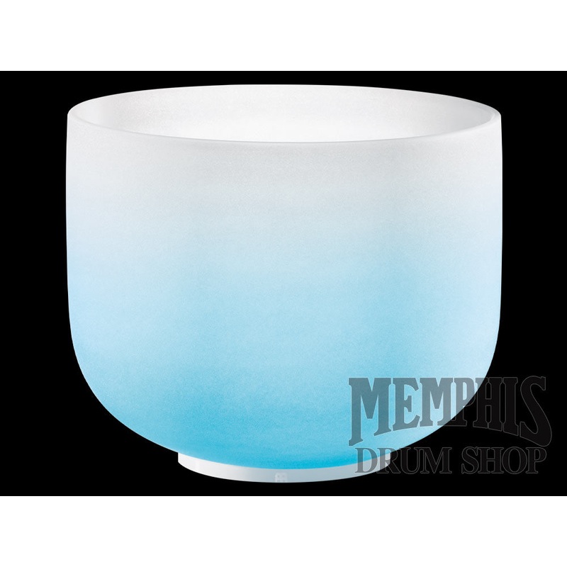 Meinl Sonic Energy Crystal Singing Bowl Colour-Frosted 10", Light Blue, Note G4, Throat Chakra