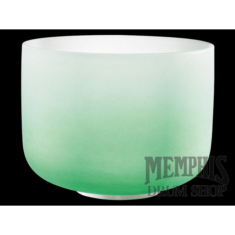 Meinl Sonic Energy Crystal Singing Bowl Colour-Frosted 11", Green, Note F4, Heart Chakra
