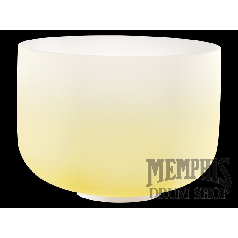 Meinl Sonic Energy Crystal Singing Bowl Colour-Frosted 12", Yellow, Note E4, Navel Chakra