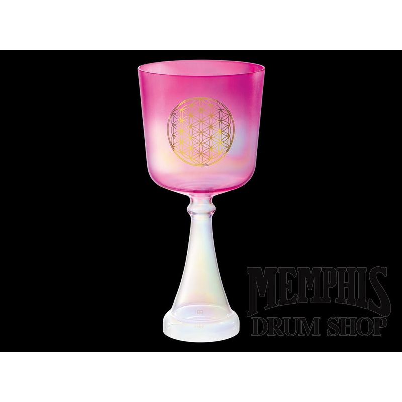 Meinl Sonic Energy Crystal Singing Chalice 6", Pink, Flower of Life, Heart Chakra