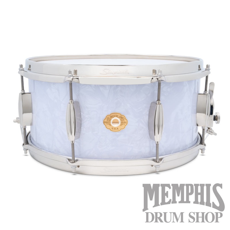 Slingerland 14x6.5 Radio King Artist Snare Drum - White Marine Pearl
