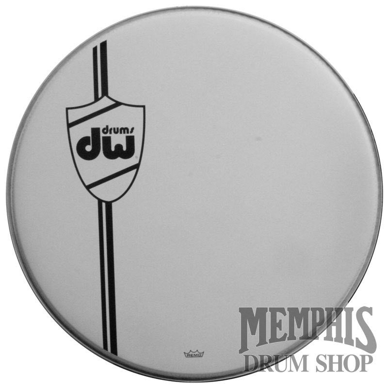 DW 24" Classic Shield White Logo Bass Drumhead