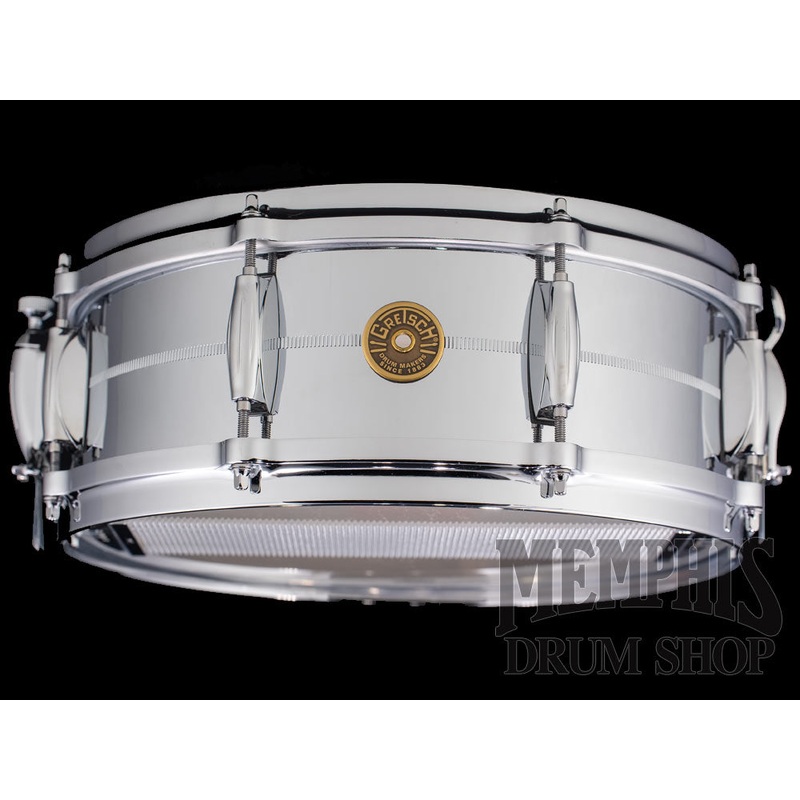 Gretsch 14x5 USA Custom Chrome Over Brass Snare Drum