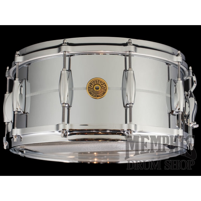 Gretsch 14x6.5 USA Custom Chrome Over Brass Snare Drum