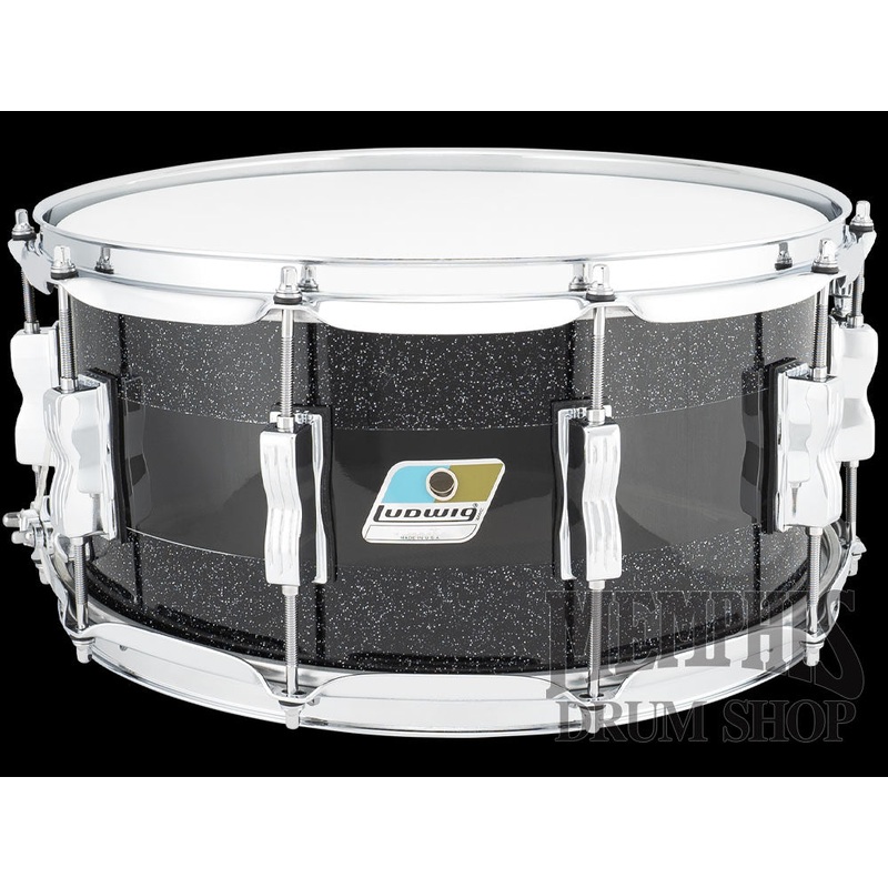 Ludwig 14x6.5 Vistalite VL50 Snare Drum - Black Sparkle Smoke