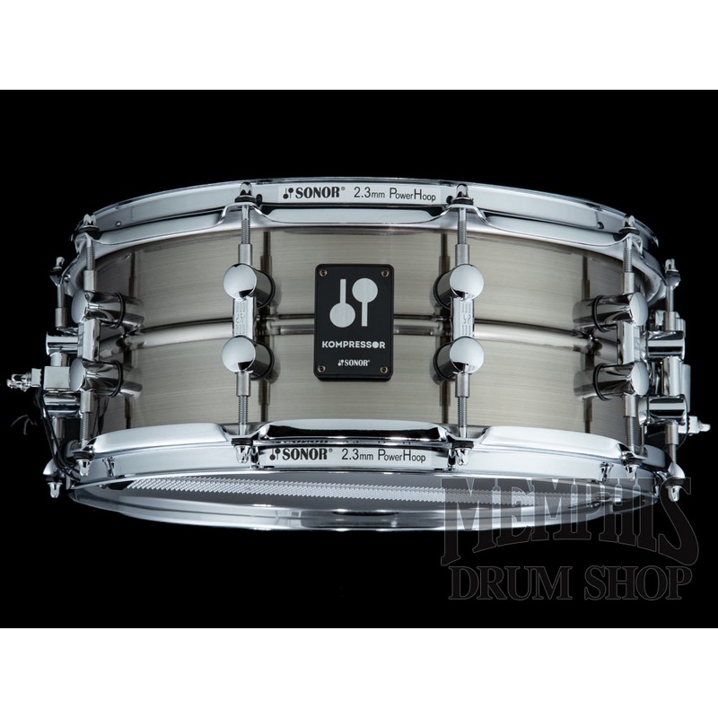 Sonor 14x5.75 Kompressor Series Black Nickel Plated Brass Snare Drum