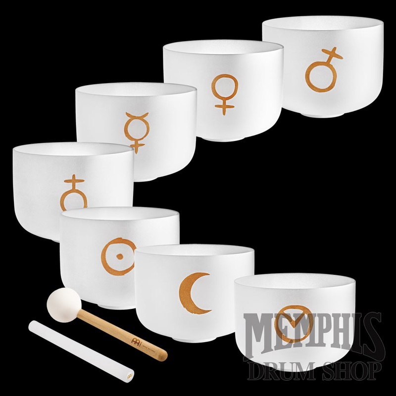 Meinl Sonic Energy Planetary Tuned Crystal Singing Bowl   7-Piece Chakra Set