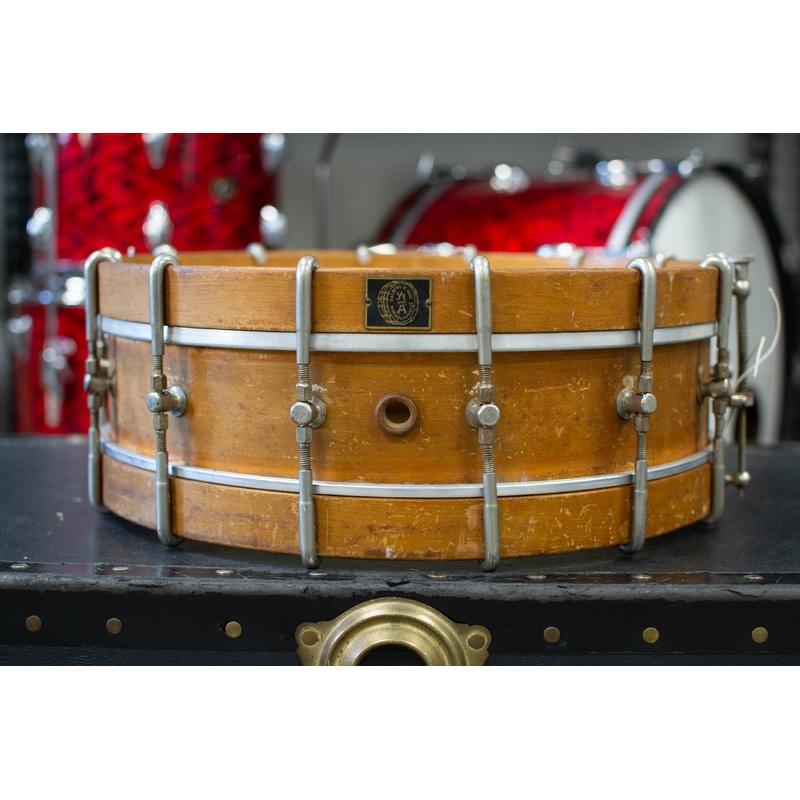 1910s 1920s Walberg and Auge 4.5x14 Snare Drum