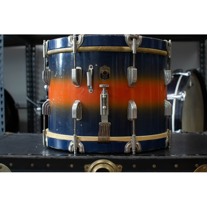 1941 Leedy 10x14" Blue and Orange Duco Parade Drum
