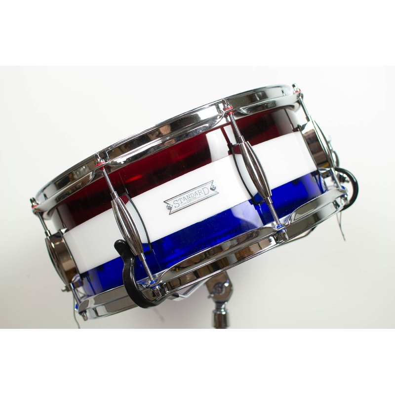 Standard Drum 6X14 Red White and Blue Acrylic Snare Drum