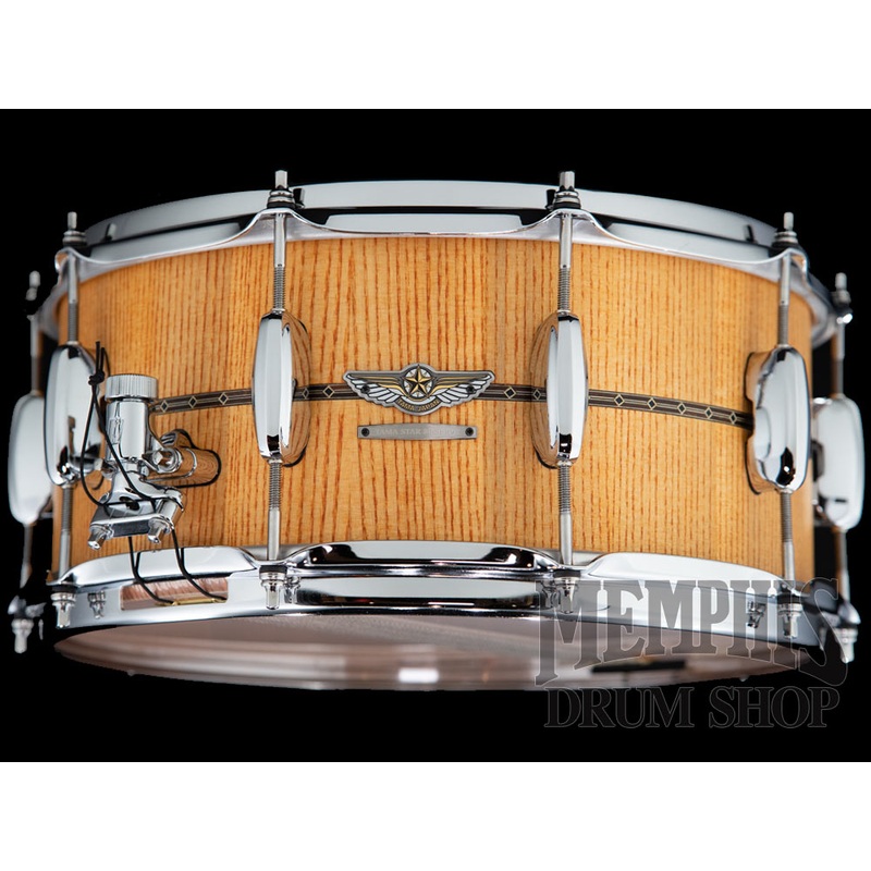 Tama 14x6.5 Star Reserve Stave Ash Snare Drum - Oiled Amber Ash