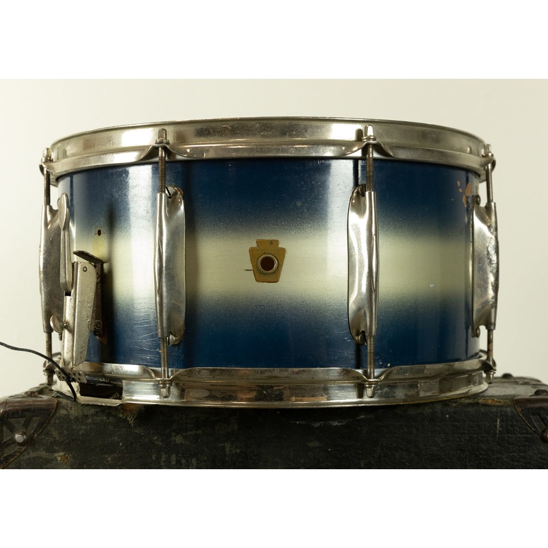 1930s WFL 7x14 All American Swing Blue & Silver Duco Snare Drum