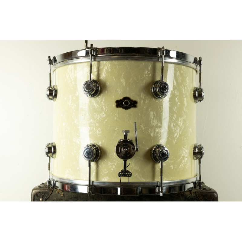 1950s George Way 12x15 Aristocrat "Parade Model" White Marine Pearl Snare Drum