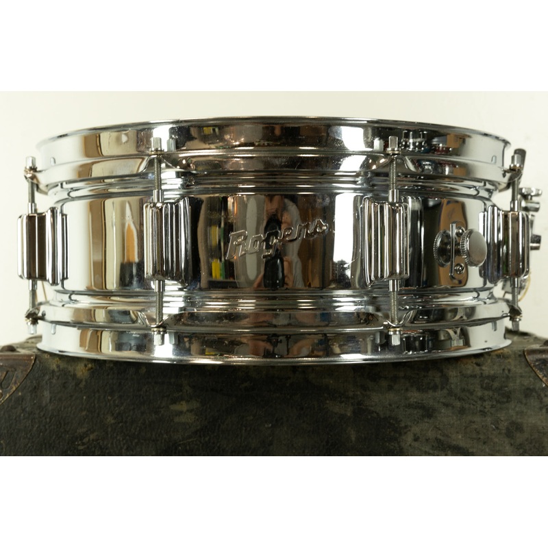 1960s Rogers 5x14 "Holiday" Chrome Over Brass Snare Drum